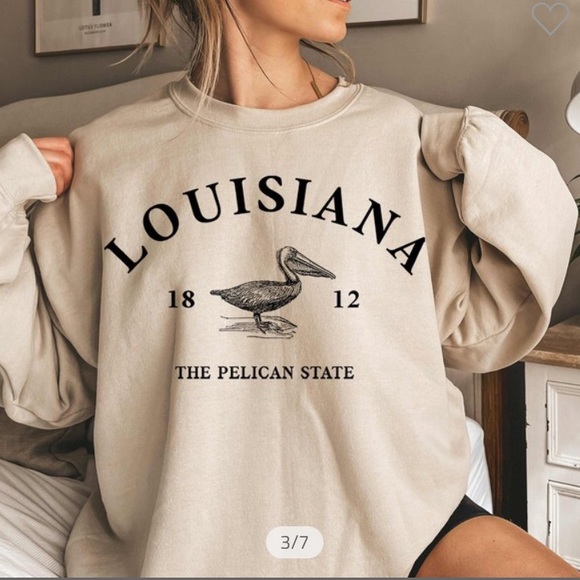 Gildan Sweaters - NEW Louisiana The Pelican State Crewneck